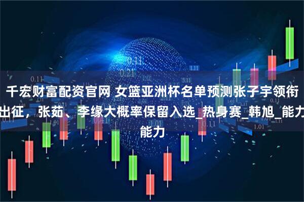 千宏财富配资官网 女篮亚洲杯名单预测张子宇领衔出征，张茹、李缘大概率保留入选_热身赛_韩旭_能力