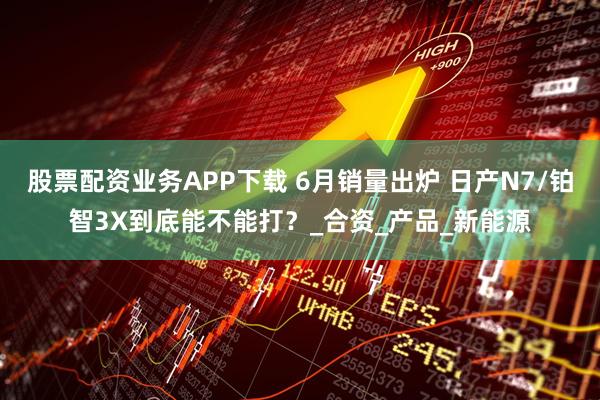 股票配资业务APP下载 6月销量出炉 日产N7/铂智3X到底能不能打？_合资_产品_新能源