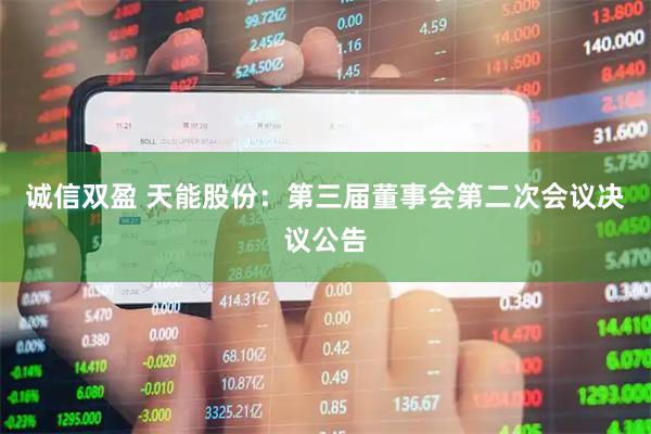诚信双盈 天能股份：第三届董事会第二次会议决议公告